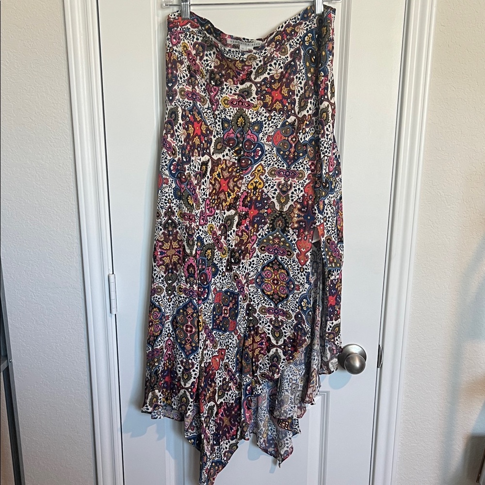 Veronica Beard Colorful Patterned Maxi Skirt